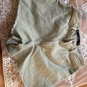 Hollister Olive High-Rise Shorts